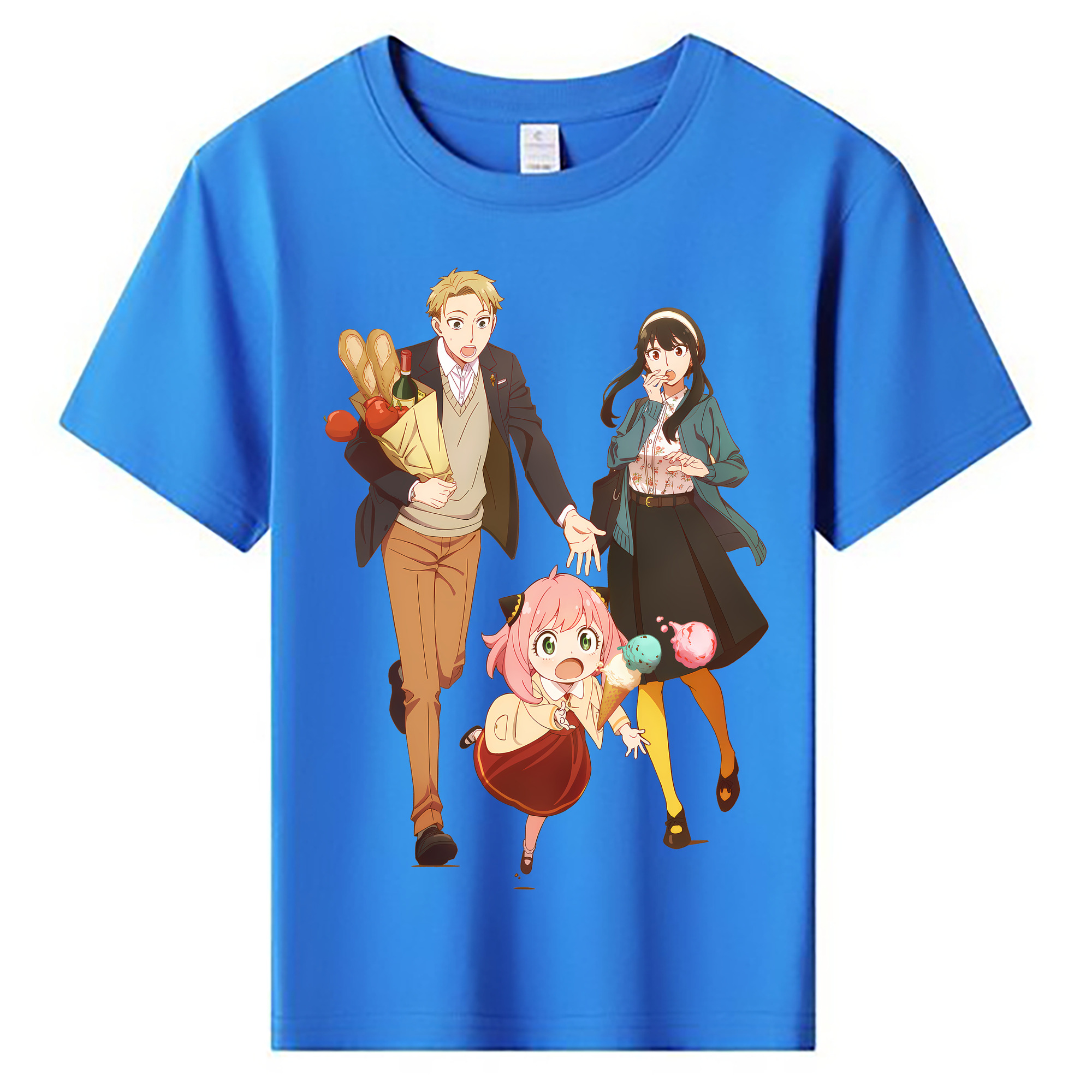 （画像用） SPY×FAMILY间谍家家酒 綿100％キッズTシャツ（フロントプリント）